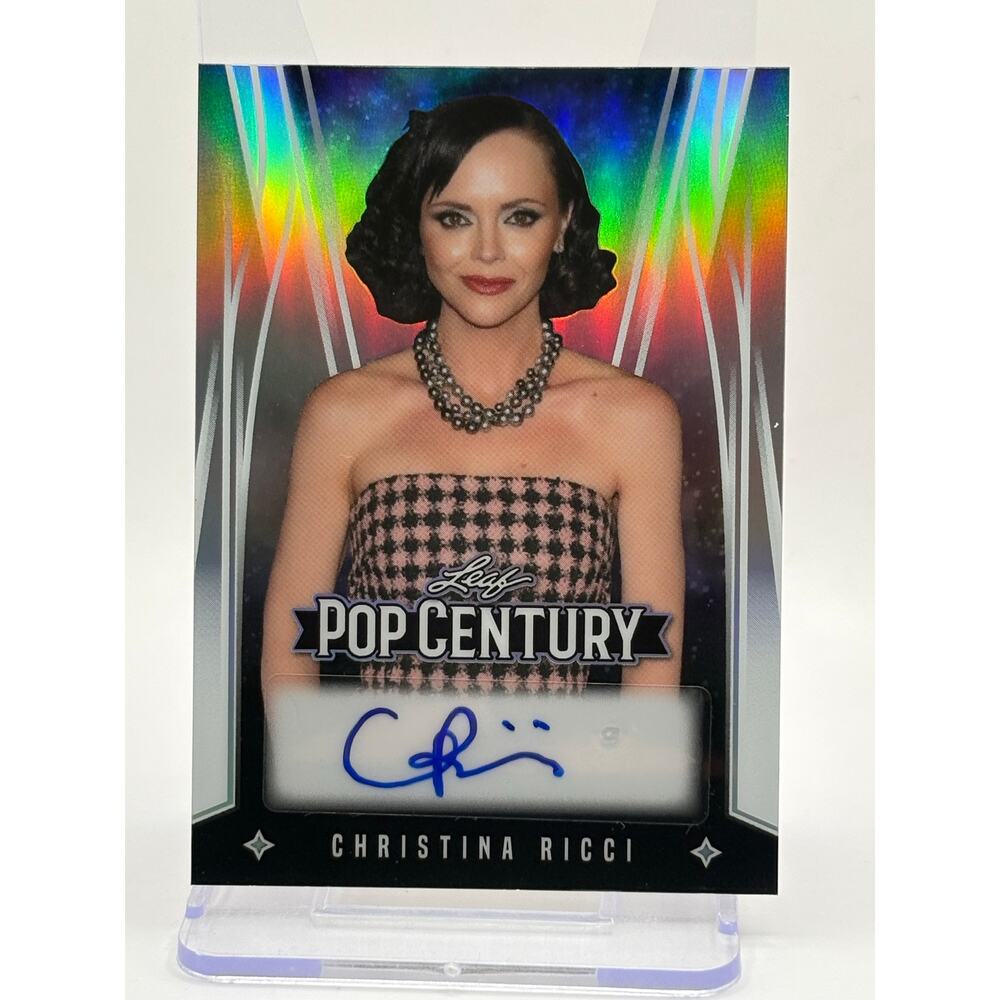 2025 Leaf Pop Century Christina Ricci Prismatic Silver Auto /15 SP Addams Family